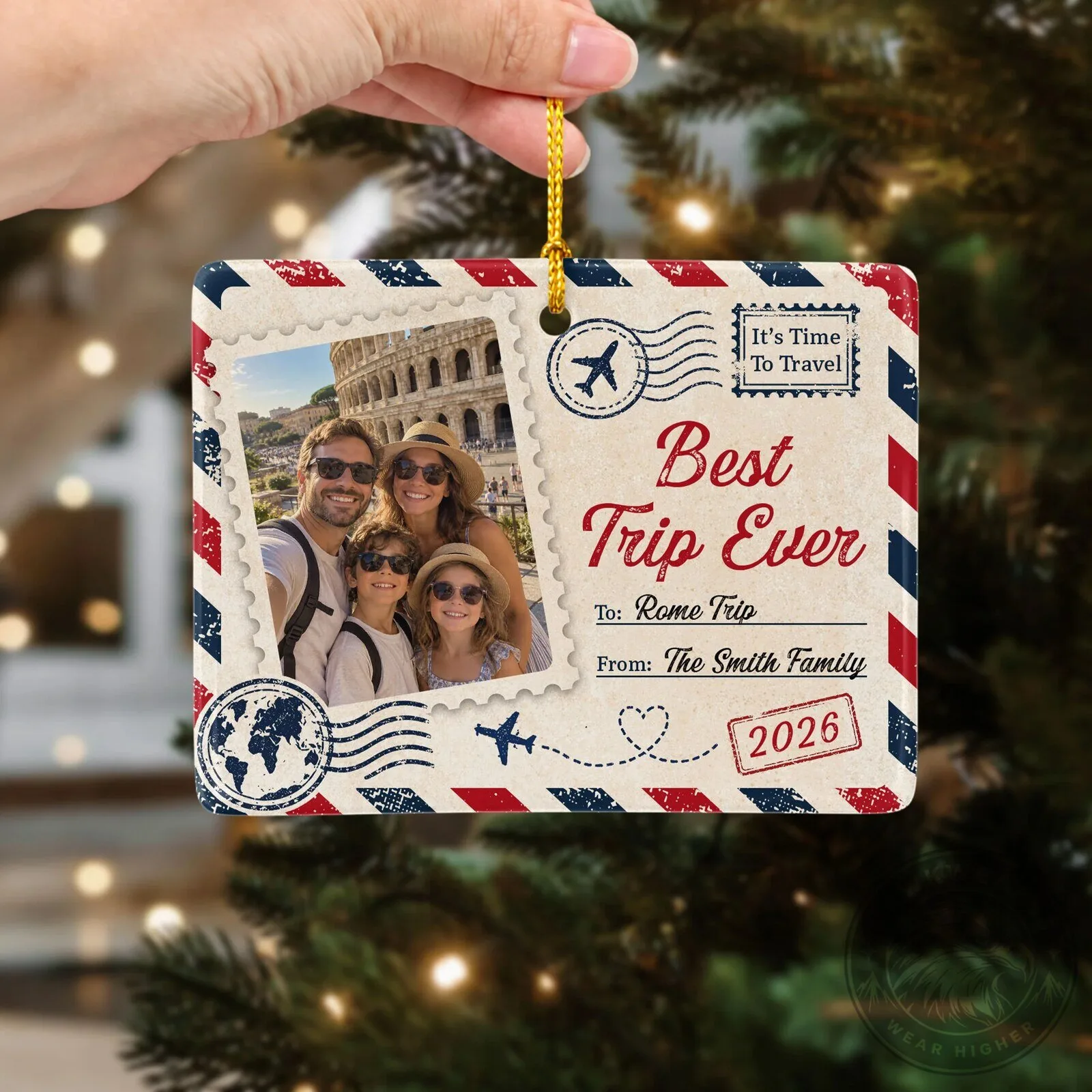 Personalized Best Trip Ever London Family Vacation Photo Christmas Ornament 13 Personalized Best Trip Ever London Family Vacation Photo Christmas Ornament