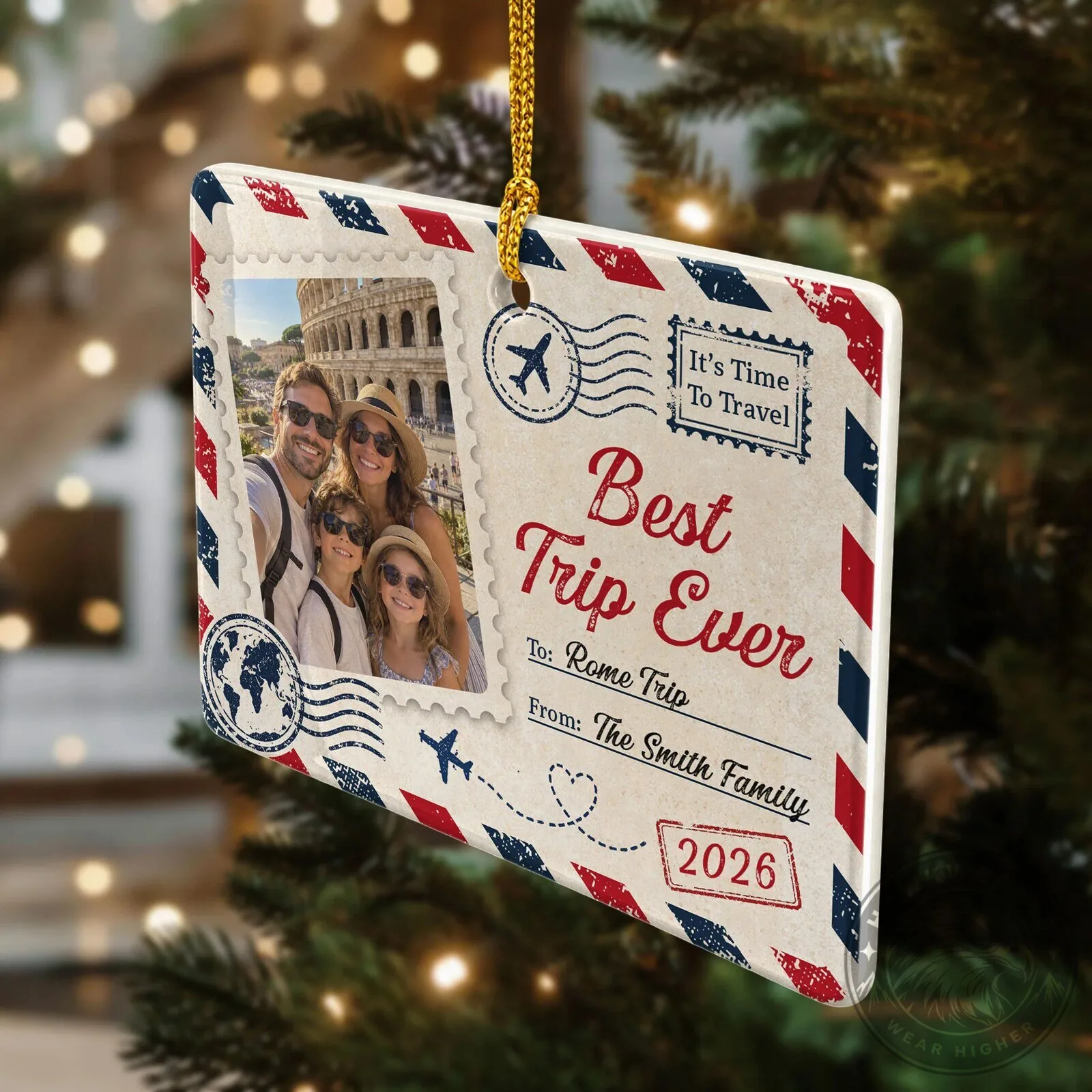 Personalized Best Trip Ever London Family Vacation Photo Christmas Ornament 14 Personalized Best Trip Ever London Family Vacation Photo Christmas Ornament