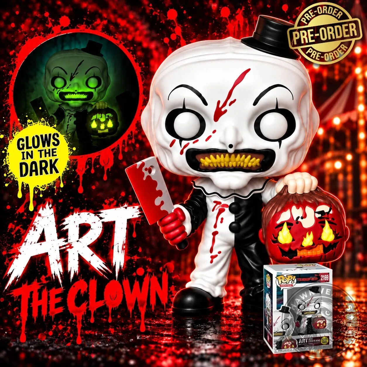 Terrifier Art The Clown Glow-in-the-Dark Funko Pop Vinyl Figure