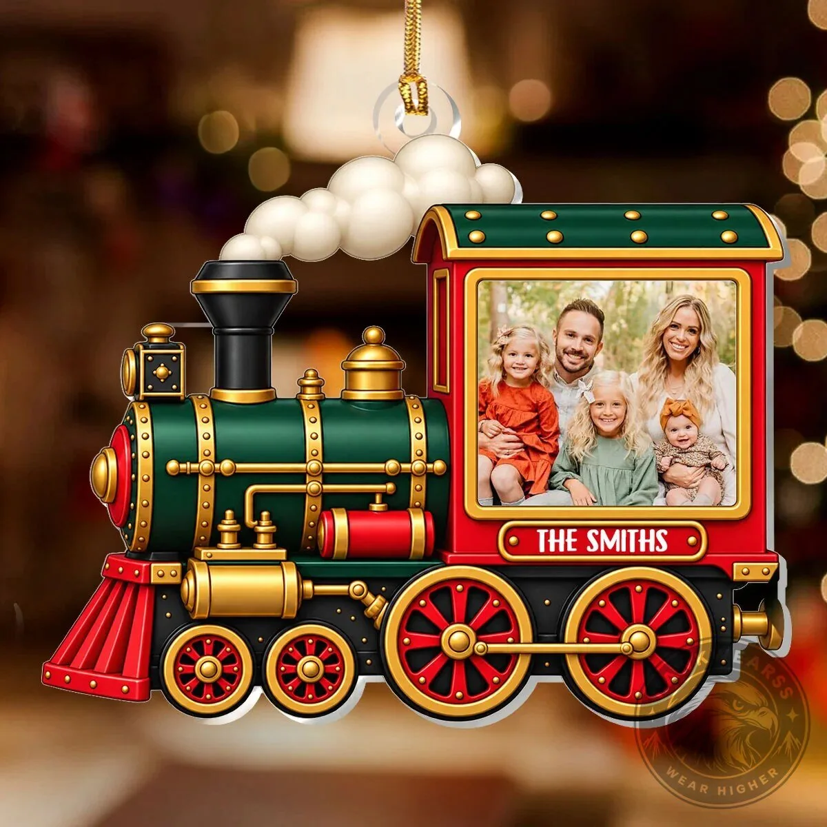Personalized Family Photo Christmas Train Engine Acrylic Ornament 10 Personalized Family Photo Christmas Train Engine Acrylic Ornament